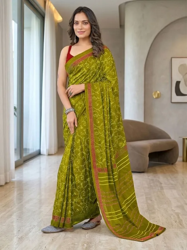 Leelavati_Printed_Ikkat_Pure_Cotton_Saree_Light_Green