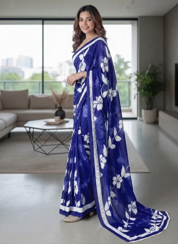 Leelavati_Blocked_Printed_Ikkat_Pure_Cotton_Saree_Dark_Blue