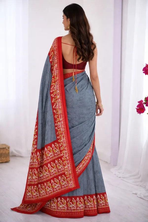 Leelavati_Printed_Ikkat_Pure_Cotton_Saree_Grey