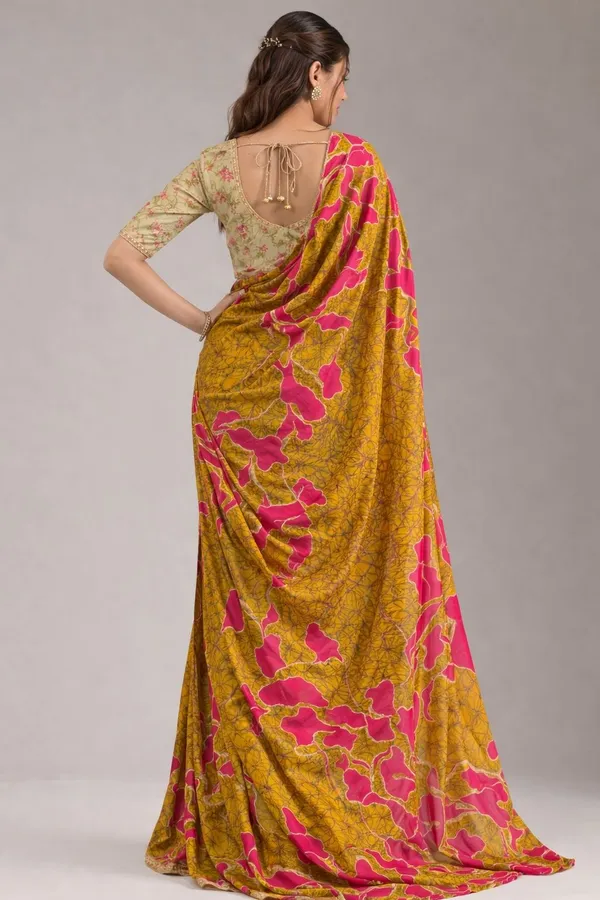 Leelavati_Blocked_Printed_Ikkat_Pure_Cotton_Saree_Mustard