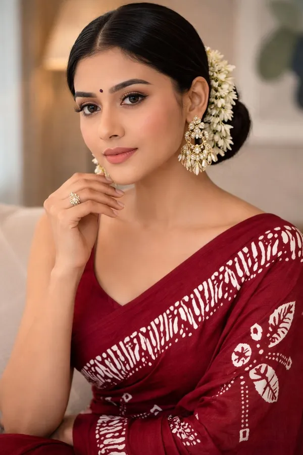 Leelavati_Printed_Ikkat_Pure_Cotton_Saree_Maroon