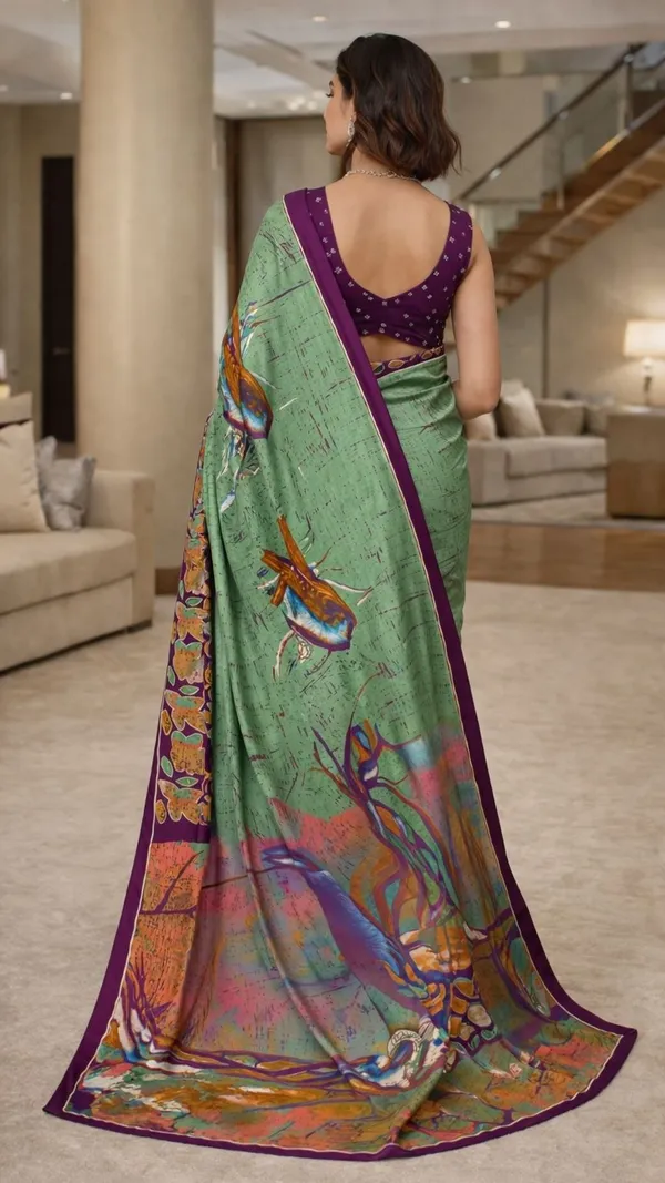 Leelavati_Blocked_Printed_Ikkat_Pure_Cotton_Saree_Light_Green