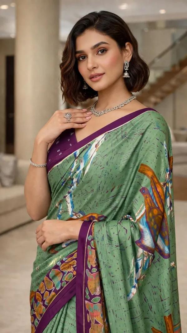 Leelavati_Blocked_Printed_Ikkat_Pure_Cotton_Saree_Light_Green