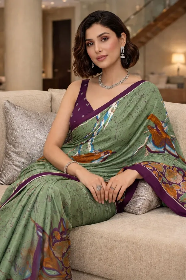 Leelavati_Blocked_Printed_Ikkat_Pure_Cotton_Saree_Light_Green