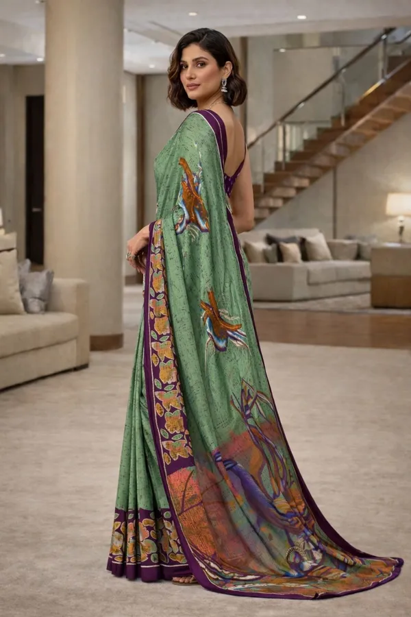 Leelavati_Blocked_Printed_Ikkat_Pure_Cotton_Saree_Light_Green