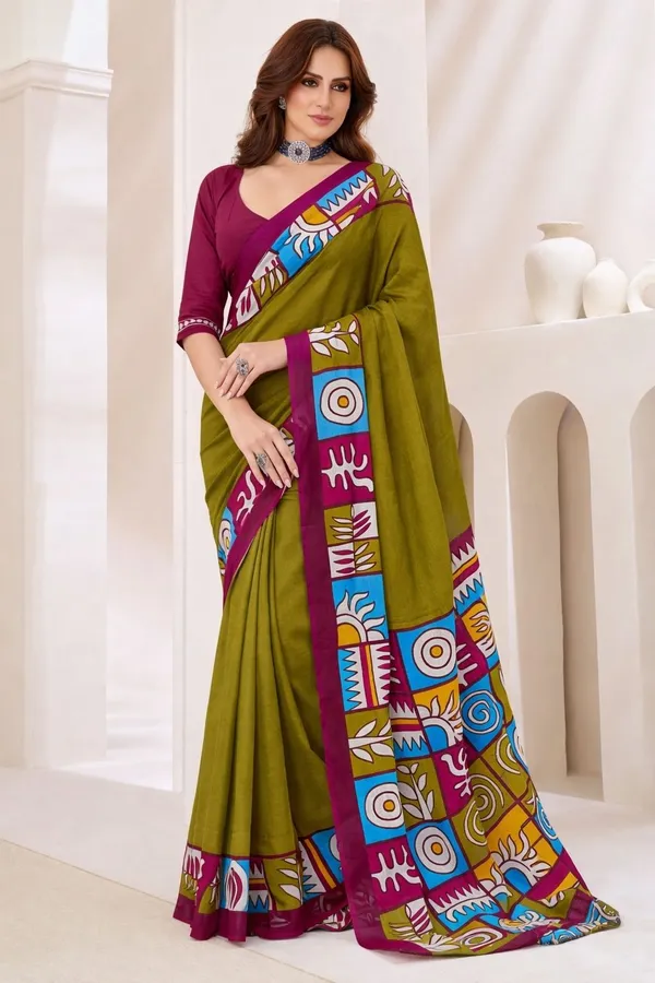 Leelavati_Printed_Ikkat_Pure_Cotton_Saree_Light_Green