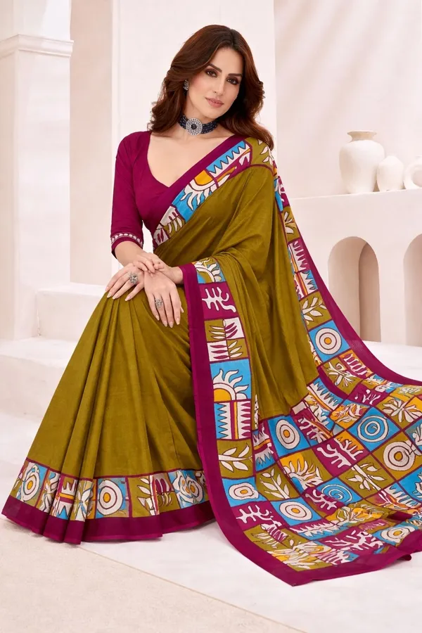 Leelavati_Printed_Ikkat_Pure_Cotton_Saree_Light_Green