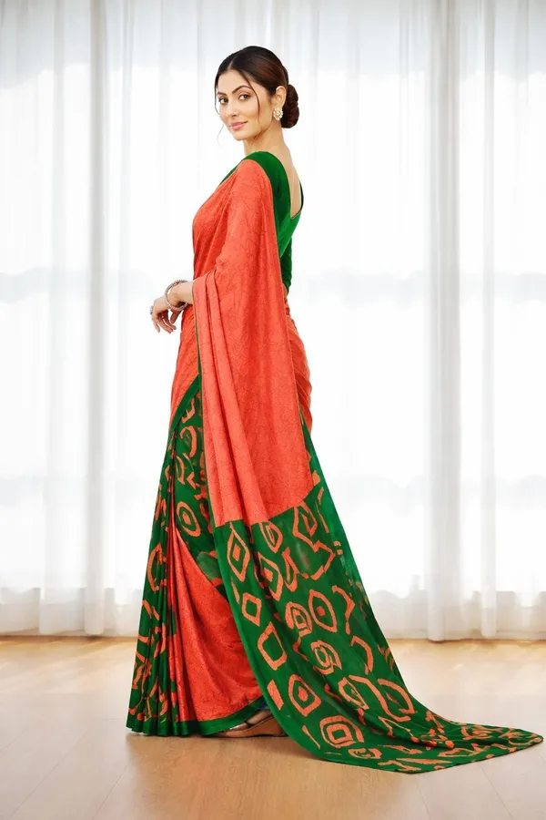 Leelavati_Printed_Ikkat_Pure_Cotton_Saree_Orange