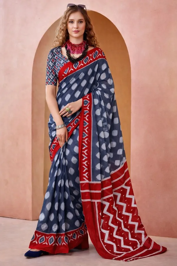 Leelavati_Blocked_Printed_Ikkat_Pure_Cotton_Saree_Grey