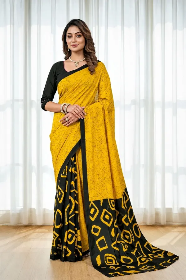 Leelavati_Printed_Ikkat_Pure_Cotton_Saree_Yellow