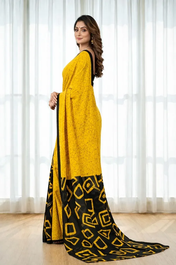 Leelavati_Printed_Ikkat_Pure_Cotton_Saree_Yellow