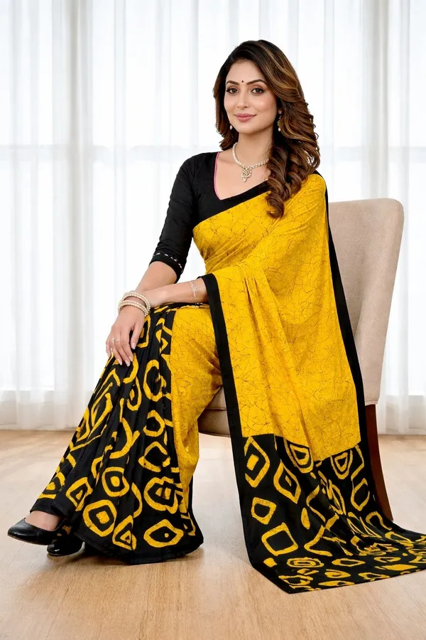 Leelavati_Printed_Ikkat_Pure_Cotton_Saree_Yellow