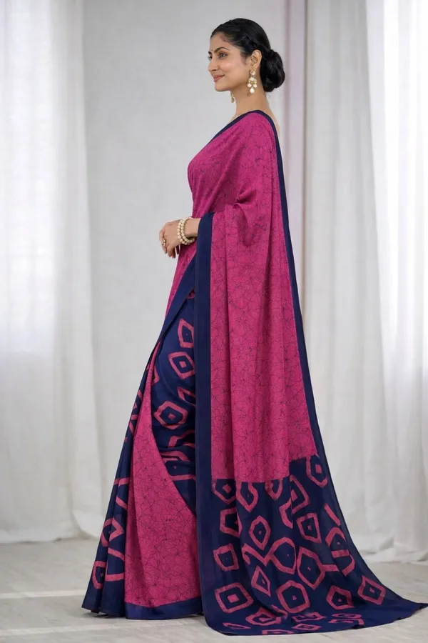 Leelavati_Printed_Ikkat_Pure_Cotton_Saree_Pink