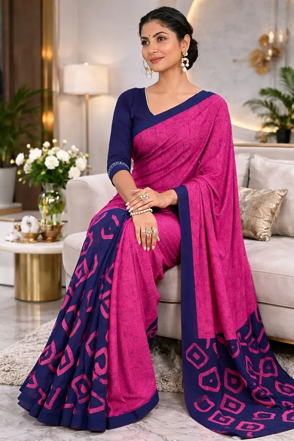 Leelavati_Printed_Ikkat_Pure_Cotton_Saree_Pink