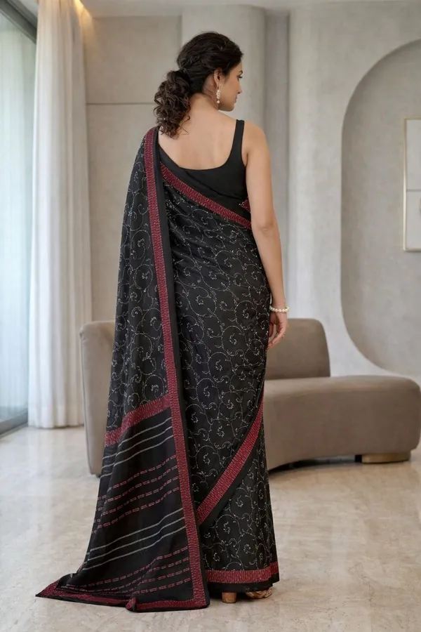 Leelavati_Printed_Ikkat_Pure_Cotton_Saree_Black