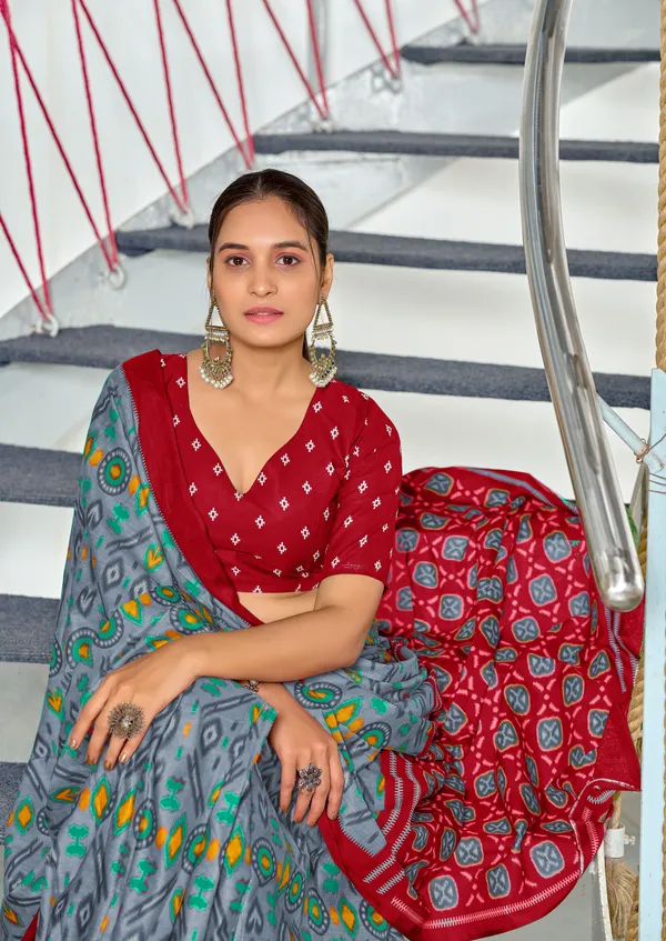 Leelavati_Printed_Ikkat_Pure_Cotton_Saree_Grey