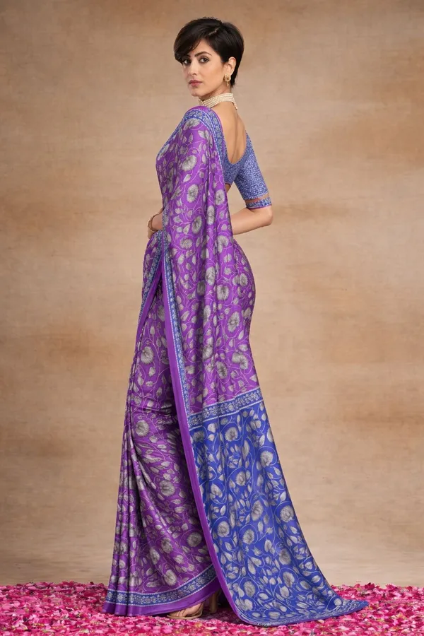 Leelavati_Blocked_Printed_Ikkat_Pure_Cotton_Saree_Purple