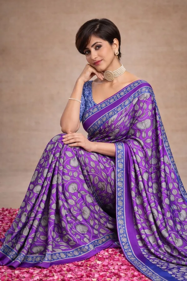 Leelavati_Blocked_Printed_Ikkat_Pure_Cotton_Saree_Purple