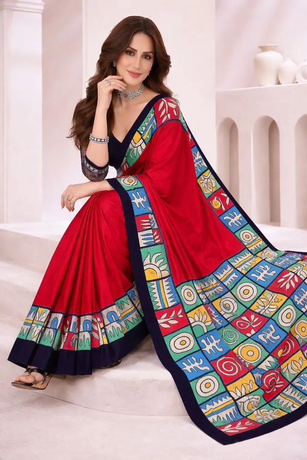 Leelavati_Printed_Ikkat_Pure_Cotton_Saree_Pink