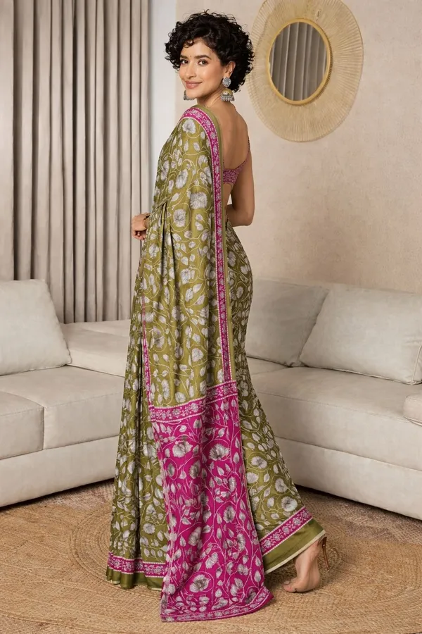 Leelavati_Blocked_Printed_Ikkat_Pure_Cotton_Saree_Light_Green