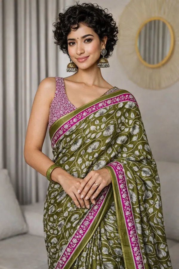 Leelavati_Blocked_Printed_Ikkat_Pure_Cotton_Saree_Light_Green