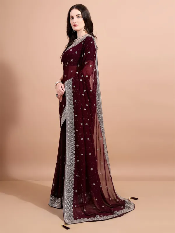 Leelavati_Embroidered_Bollywood_Georgette_Saree_Maroon
