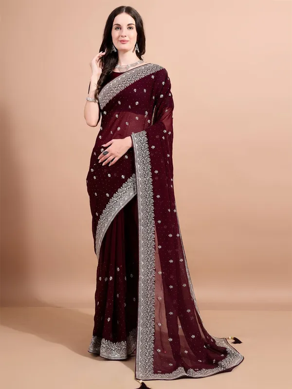 Leelavati_Embroidered_Bollywood_Georgette_Saree_Maroon