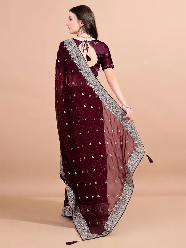 Leelavati_Embroidered_Bollywood_Georgette_Saree_Maroon