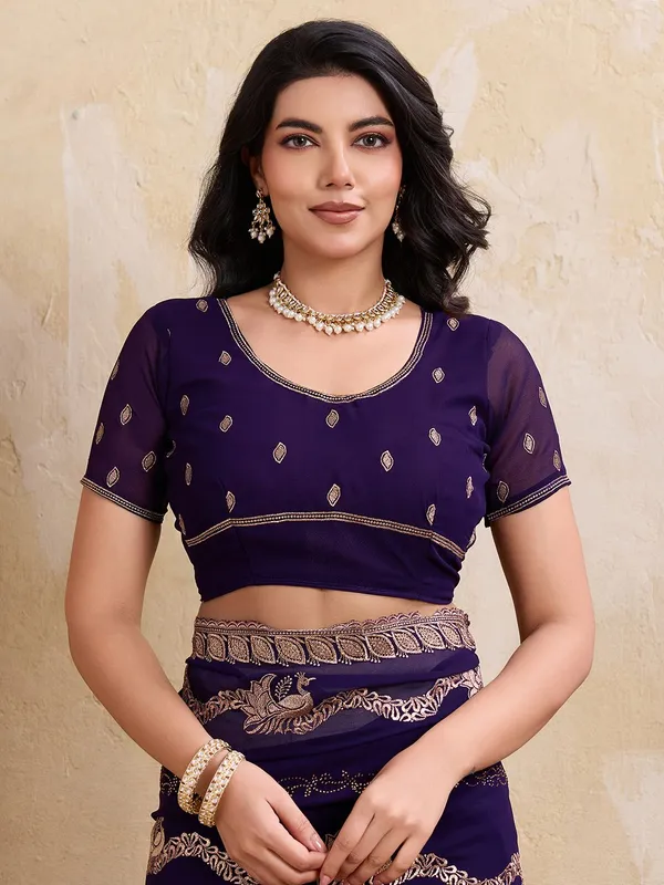 Leelavati_Embellished_Embroidered_Bollywood_Chiffon_Saree_Purple