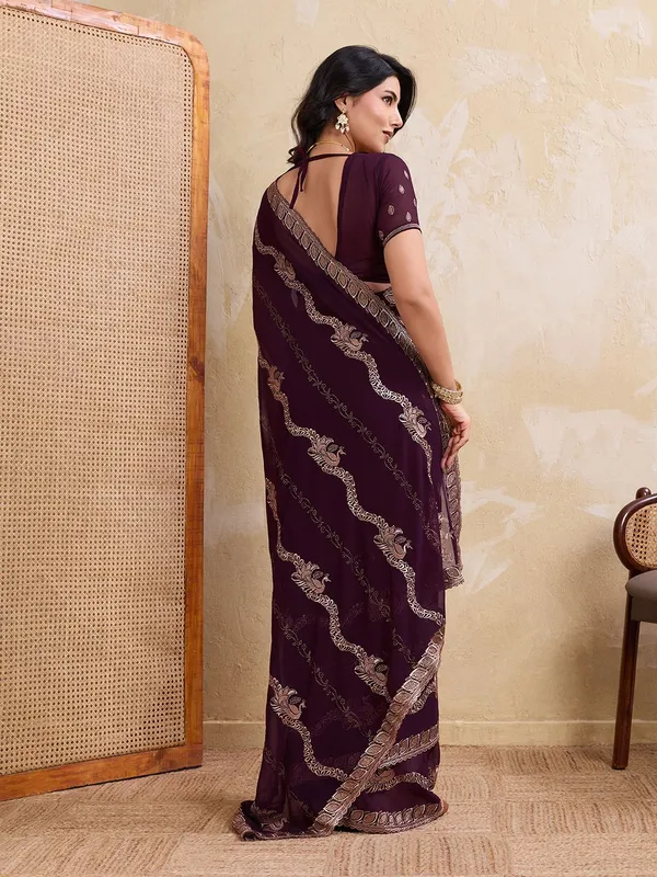 Leelavati_Embellished_Embroidered_Bollywood_Chiffon_Saree_Purple