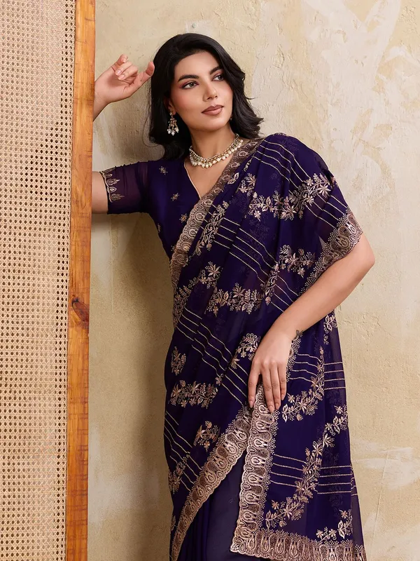 Leelavati_Embellished_Embroidered_Bollywood_Chiffon_Saree_Purple