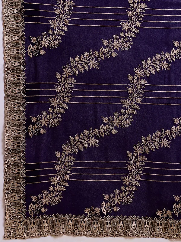 Leelavati_Embellished_Embroidered_Bollywood_Chiffon_Saree_Purple
