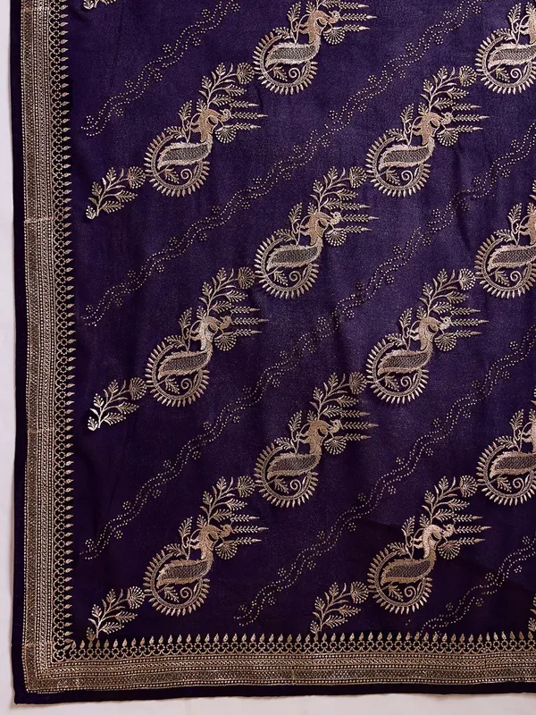Leelavati_Embellished_Embroidered_Bollywood_Chiffon_Saree_Purple
