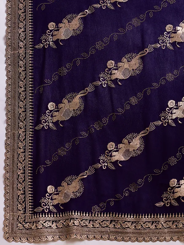Leelavati_Embellished_Embroidered_Bollywood_Chiffon_Saree_Purple
