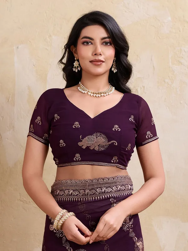 Leelavati_Embellished_Embroidered_Bollywood_Chiffon_Saree_Purple