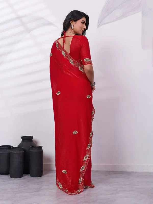 Leelavati_Embellished_Bollywood_Jimmy_Jimmy_Saree_Red