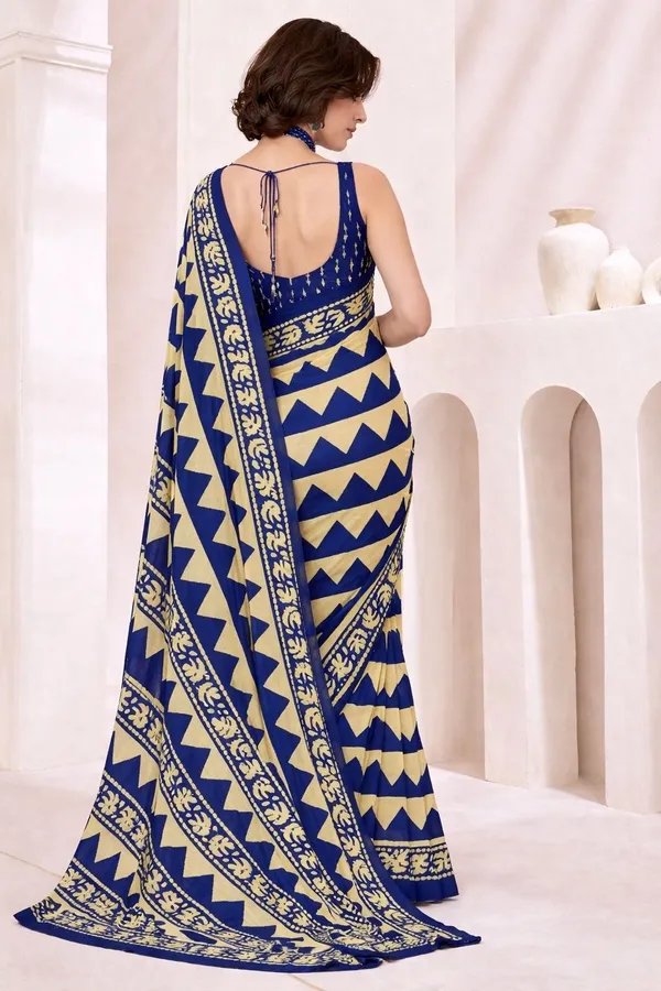 Leelavati_Printed_Ikkat_Pure_Cotton_Saree_Blue