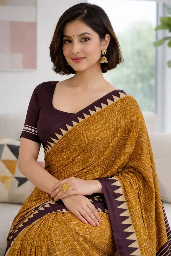 Leelavati_Printed_Ikkat_Pure_Cotton_Saree_Mustard