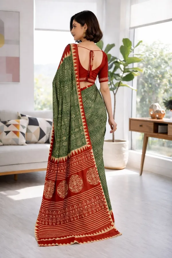 Leelavati_Printed_Ikkat_Pure_Cotton_Saree_Multicolor