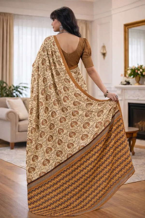Leelavati_Printed_Ikkat_Pure_Cotton_Saree_Mustard