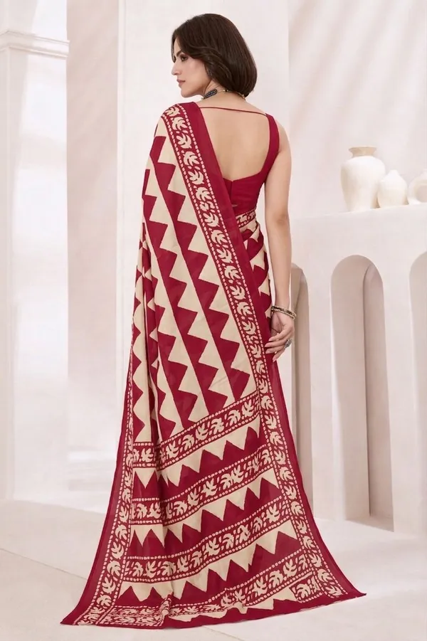 Leelavati_Printed_Floral_Print_Geometric_Print_Blocked_Printed_Ikkat_Pure_Cotton_Saree_Multicolor