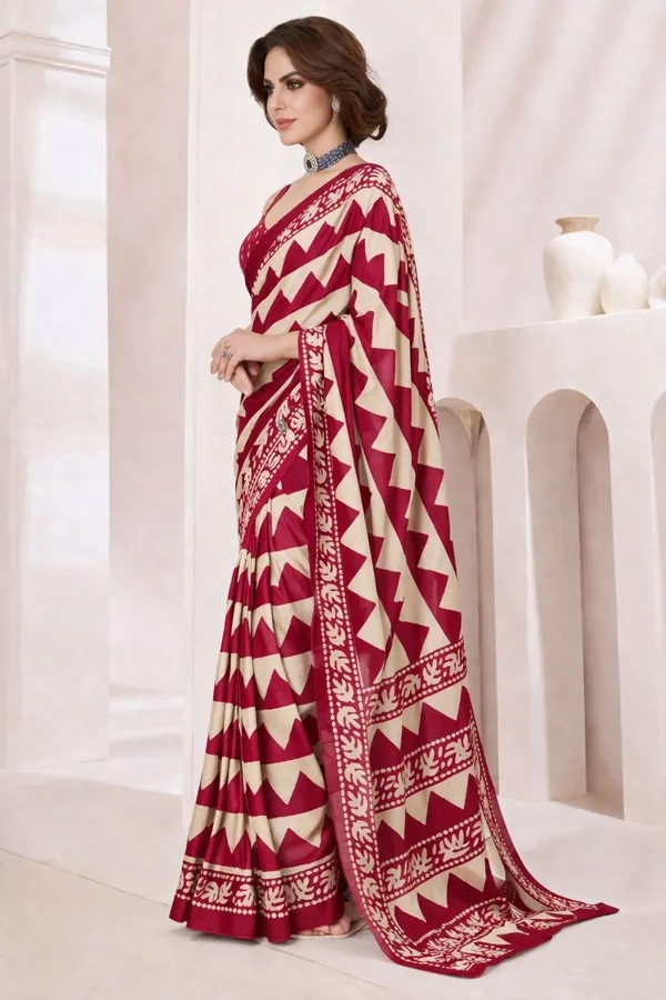 Leelavati_Printed_Floral_Print_Geometric_Print_Blocked_Printed_Ikkat_Pure_Cotton_Saree_Multicolor