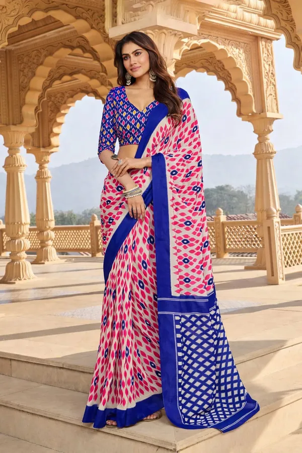 Leelavati_Printed_Floral_Print_Geometric_Print_Blocked_Printed_Daily_Wear_Pure_Cotton_Saree_Pink