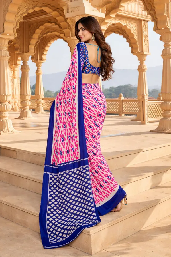 Leelavati_Printed_Floral_Print_Geometric_Print_Blocked_Printed_Daily_Wear_Pure_Cotton_Saree_Pink
