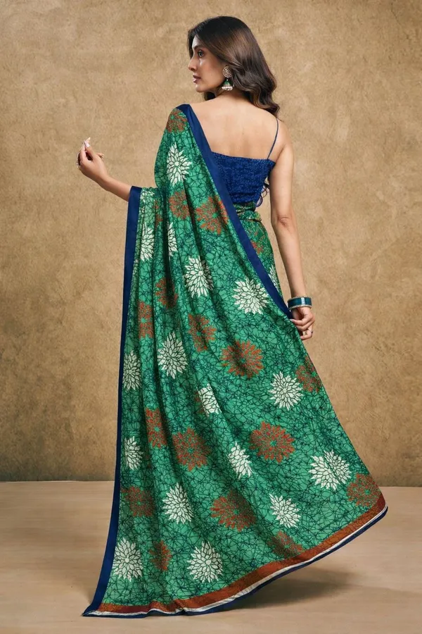 Leelavati_Printed_Floral_Print_Geometric_Print_Blocked_Printed_Daily_Wear_Pure_Cotton_Saree_Light_Blue