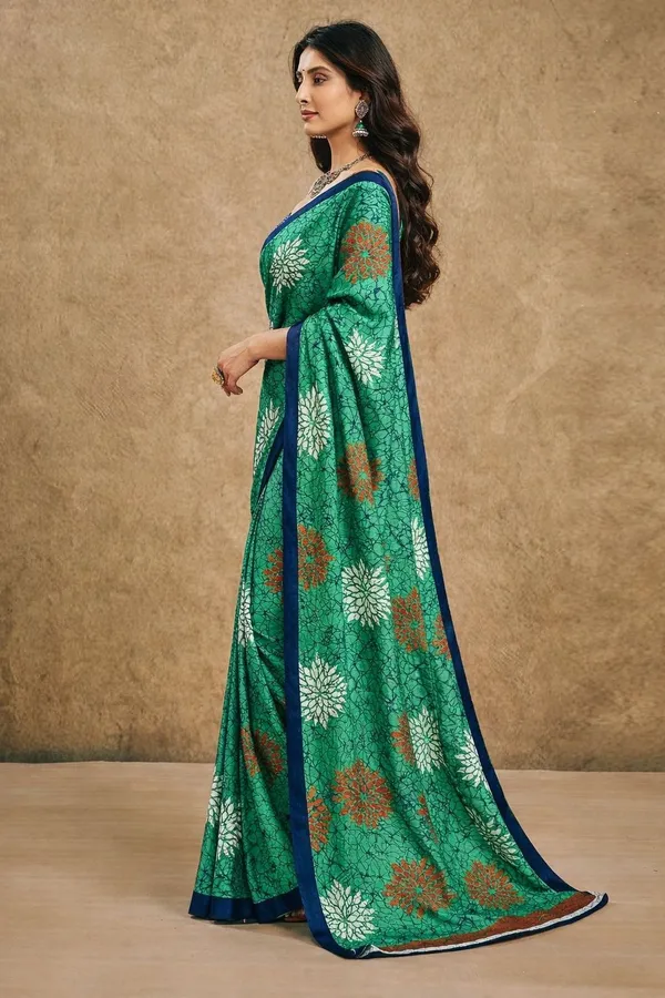 Leelavati_Printed_Floral_Print_Geometric_Print_Blocked_Printed_Daily_Wear_Pure_Cotton_Saree_Light_Blue
