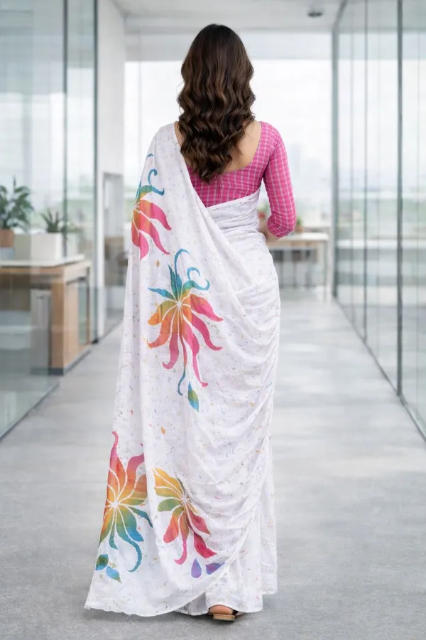 Leelavati_Printed_Floral_Print_Geometric_Print_Blocked_Printed_Daily_Wear_Pure_Cotton_Saree_White