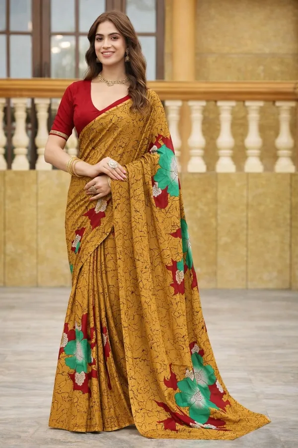 Leelavati_Printed_Floral_Print_Geometric_Print_Blocked_Printed_Daily_Wear_Pure_Cotton_Saree_Gold