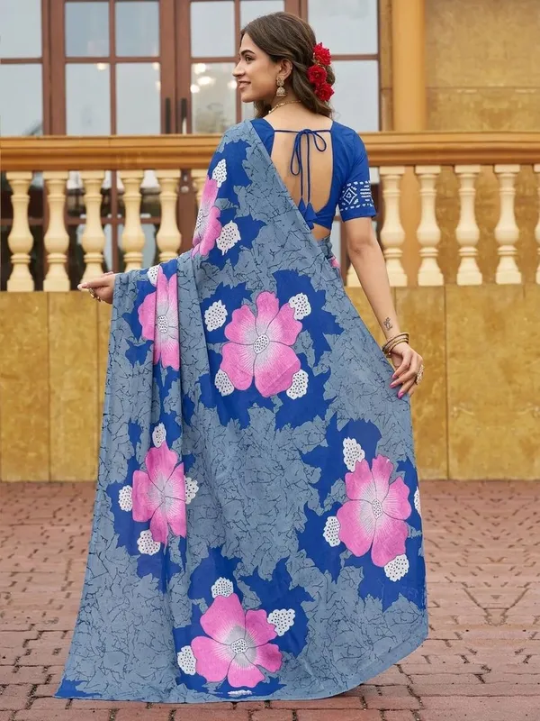 Leelavati_Printed_Floral_Print_Geometric_Print_Blocked_Printed_Daily_Wear_Pure_Cotton_Saree_Grey