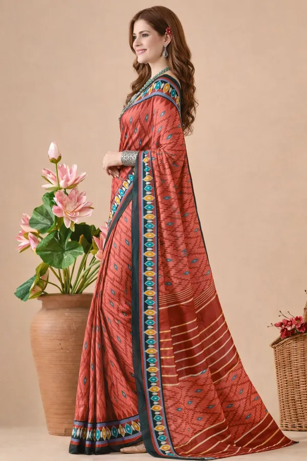Leelavati_Printed_Floral_Print_Geometric_Print_Blocked_Printed_Daily_Wear_Pure_Cotton_Saree_Multicolor